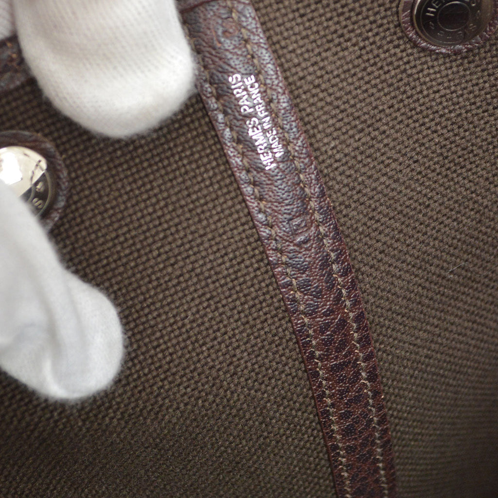 HERMES 2007 GARDEN PARTY 36 Toile So H Buffalo Brown
