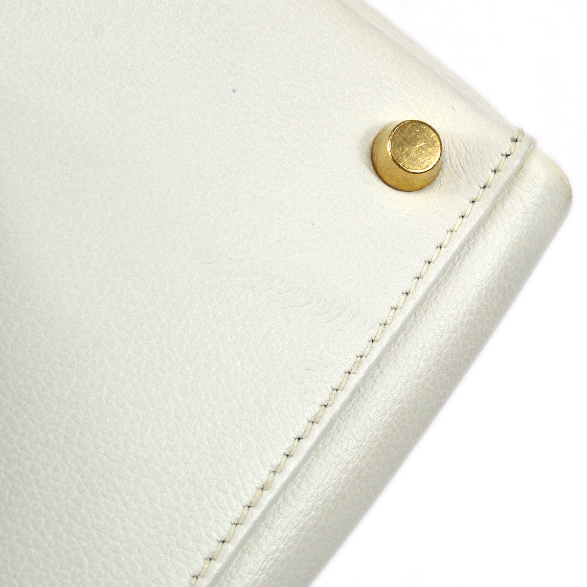 HERMES 1997 KELLY 32 RETOURNE White Veau Graine