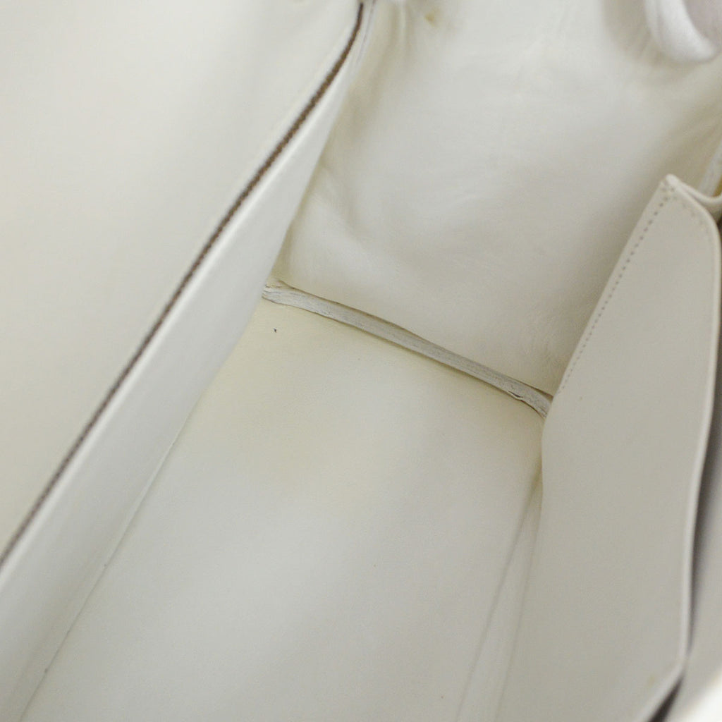 HERMES 1997 KELLY 32 RETOURNE White Veau Graine