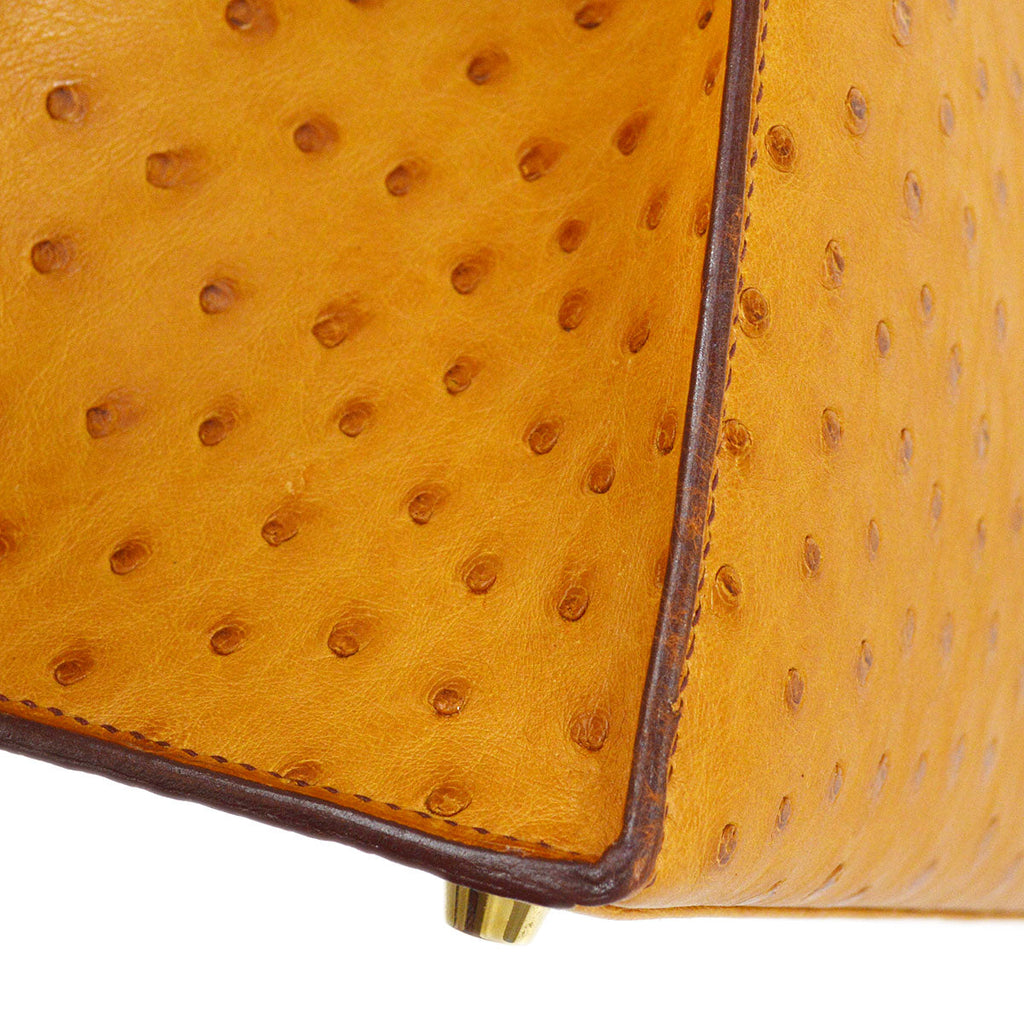 HERMES * 2005 KELLY 28 SELLIER Chestnut Ostrich