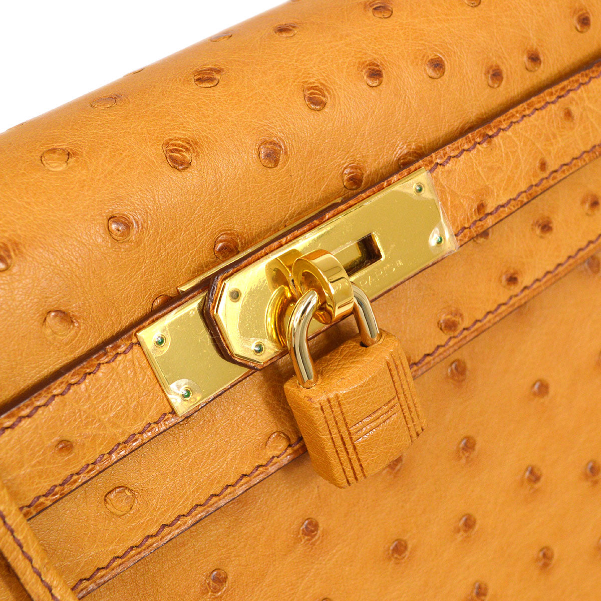 HERMES * 2005 KELLY 28 SELLIER Chestnut Ostrich