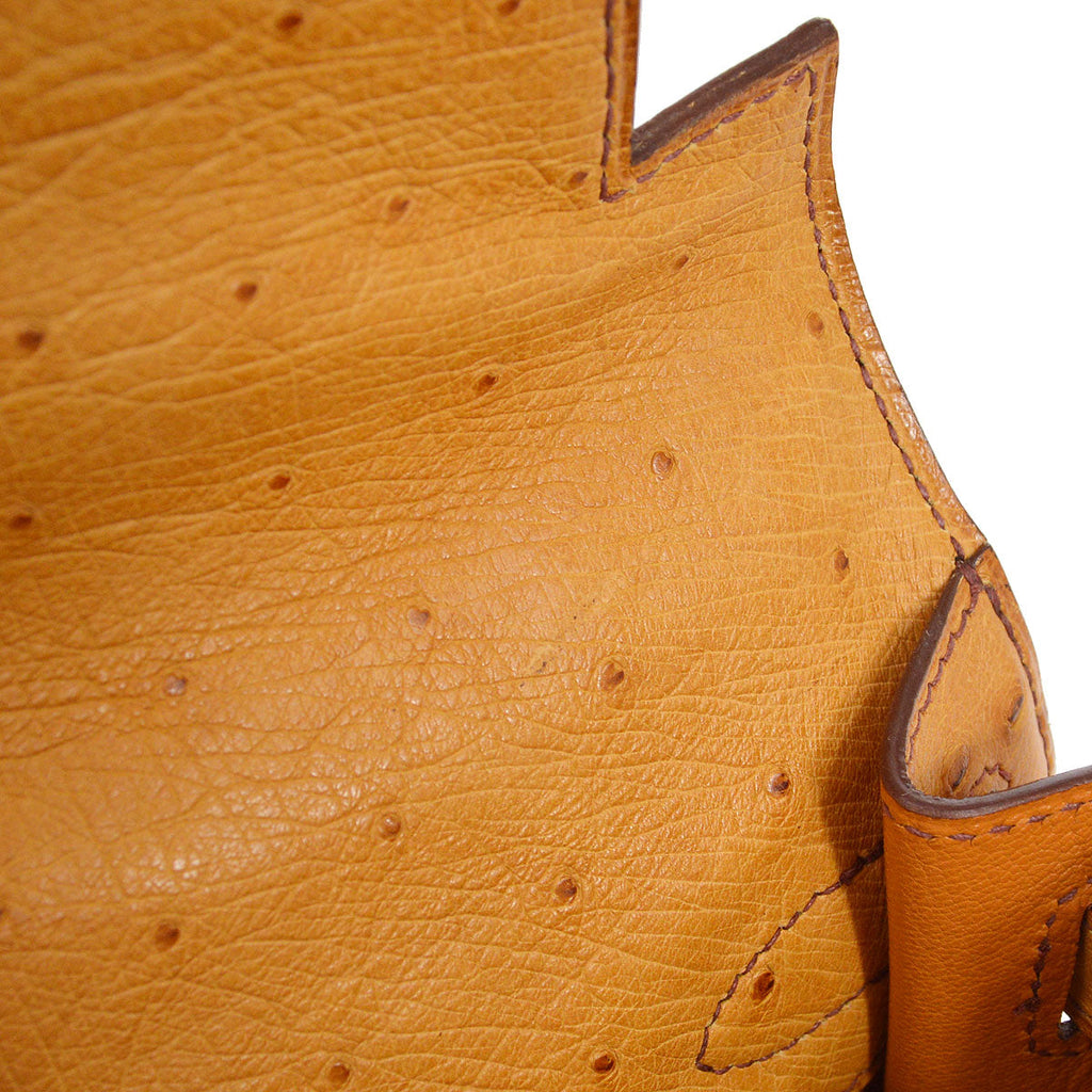 HERMES * 2005 KELLY 28 SELLIER Chestnut Ostrich