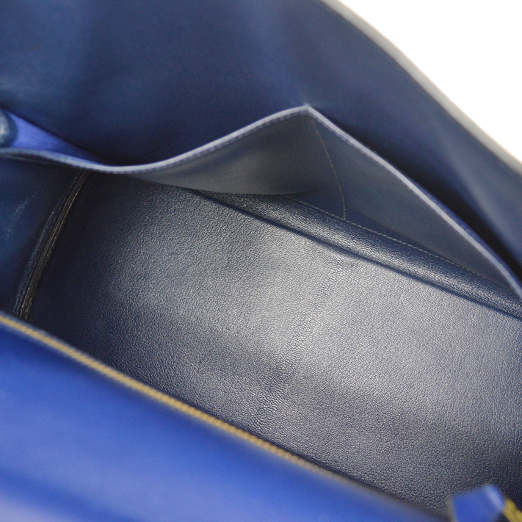 HERMES 1993 KELLY 32 RETOURNE Blue Box Calf