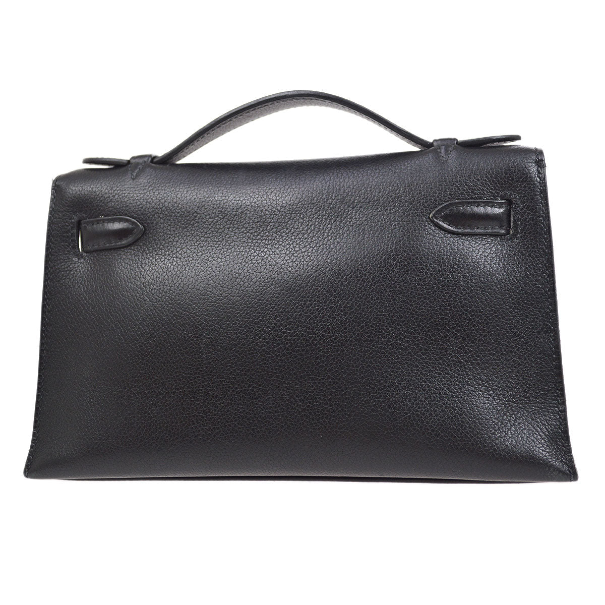 HERMES 2004 POCHETTE KELLY Black Evergrain