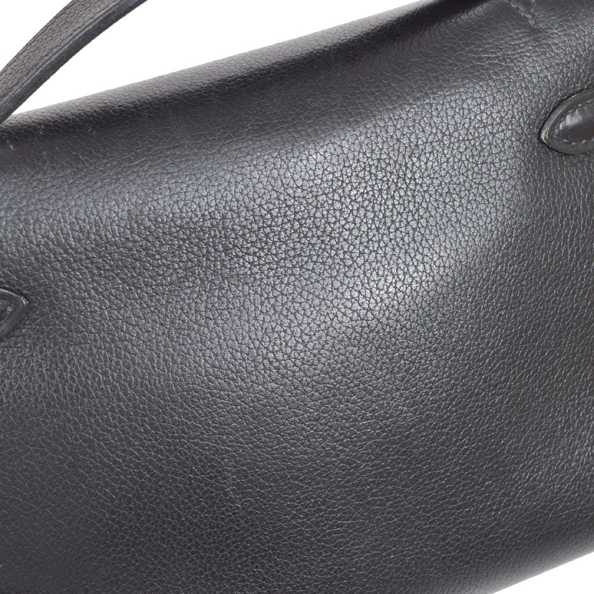 HERMES 2004 POCHETTE KELLY Black Evergrain