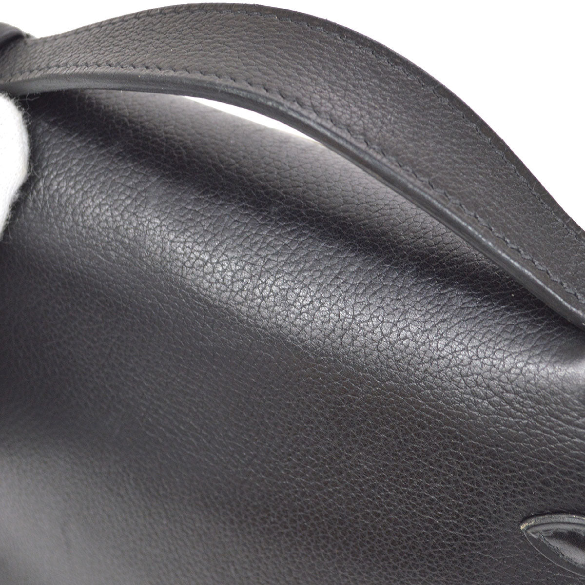 HERMES 2004 POCHETTE KELLY Black Evergrain