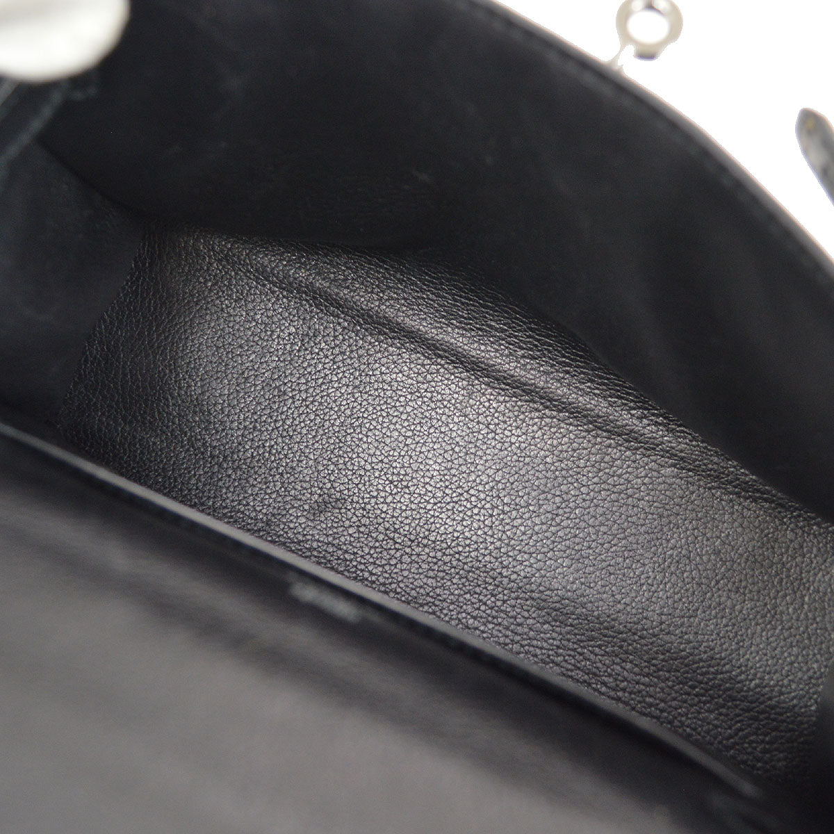 HERMES 2004 POCHETTE KELLY Black Evergrain