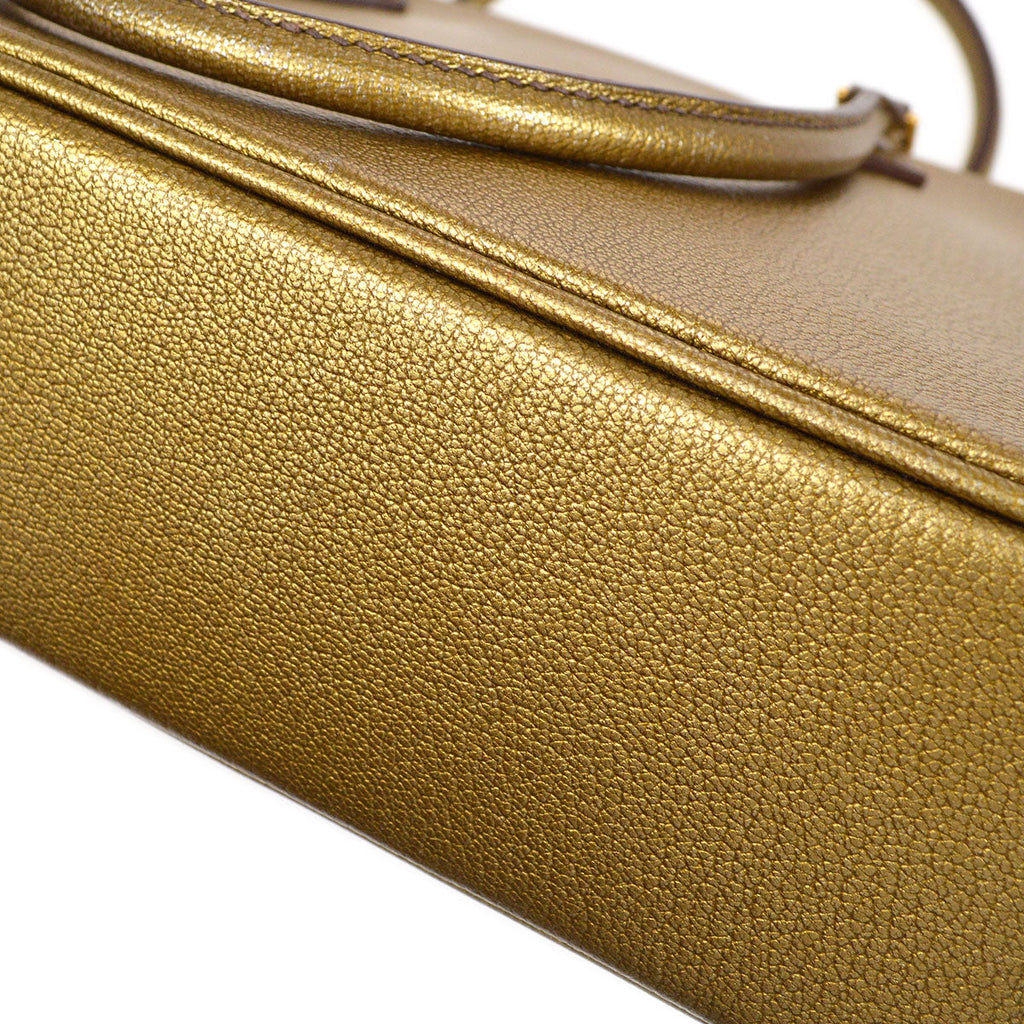 HERMES 2005 PLUME HERRAND 28 Gold Chevre
