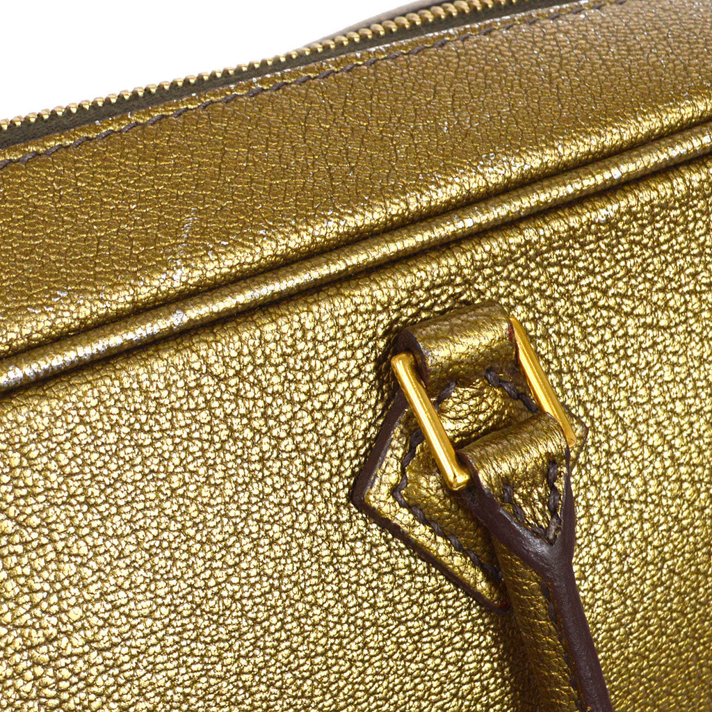 HERMES 2005 PLUME HERRAND 28 Gold Chevre
