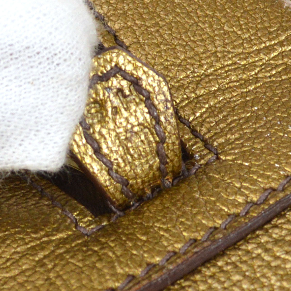 HERMES 2005 PLUME HERRAND 28 Gold Chevre