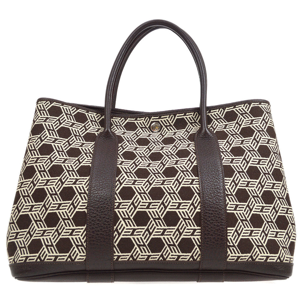 HERMES 2007 GARDEN PARTY 36 Toile So H Buffalo Ivory Brown