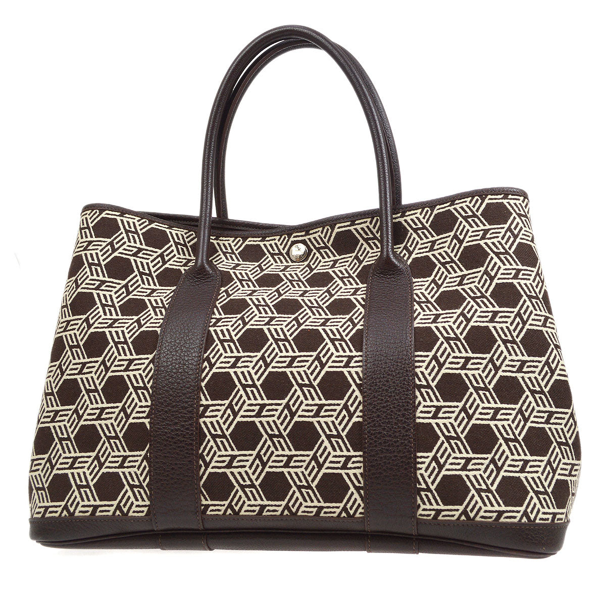HERMES 2007 GARDEN PARTY 36 Toile So H Buffalo Ivory Brown