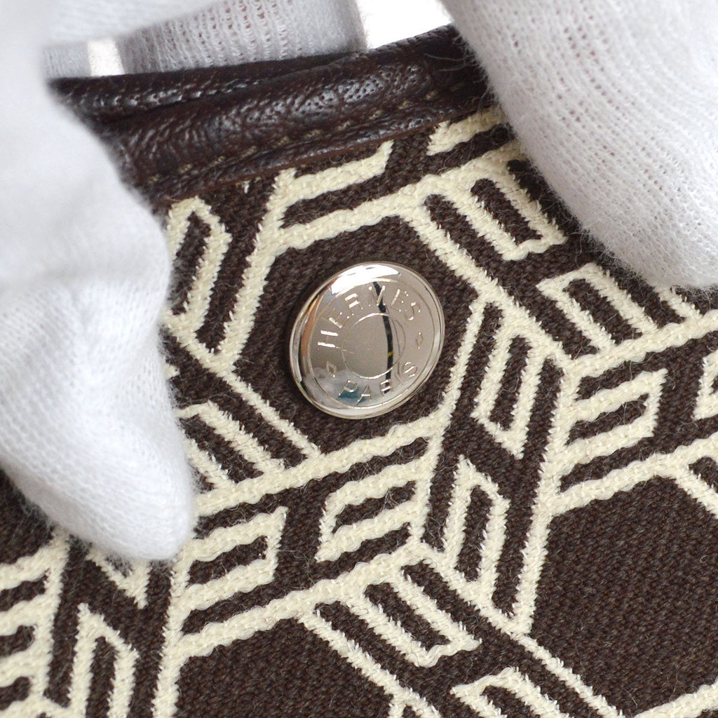 HERMES 2007 GARDEN PARTY 36 Toile So H Buffalo Ivory Brown
