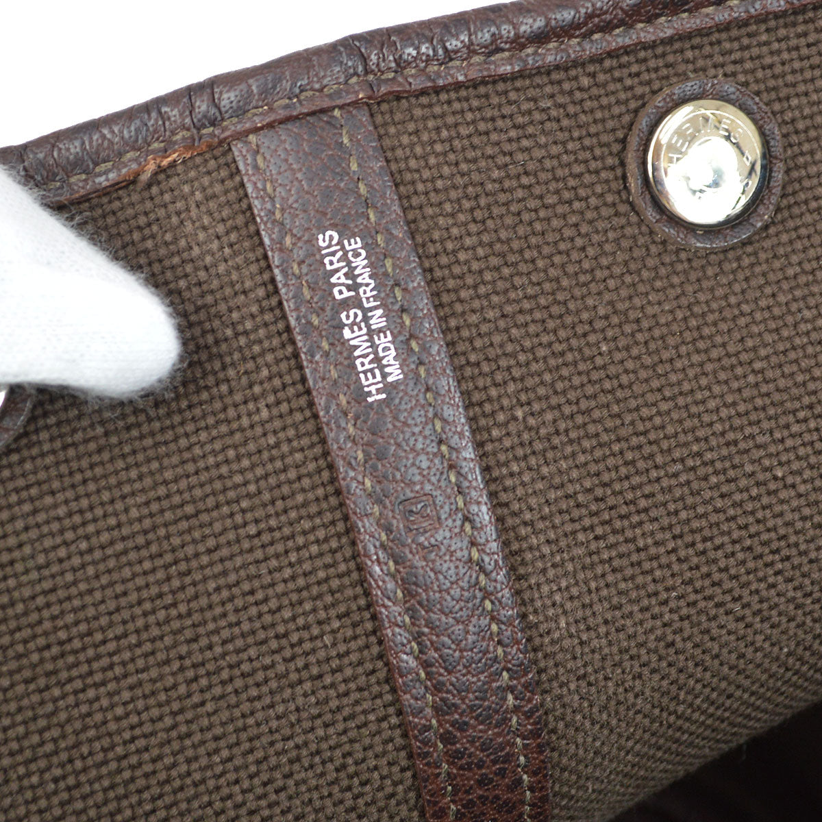 HERMES 2007 GARDEN PARTY 36 Toile So H Buffalo Ivory Brown