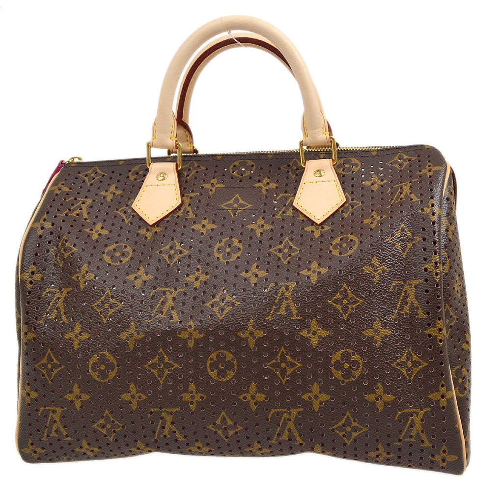 LOUIS VUITTON SPEEDY 30 HANDBAG FUCHSIA MONOGRAM PERFO