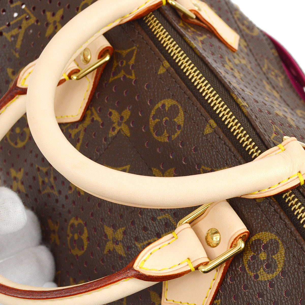 LOUIS VUITTON SPEEDY 30 HANDBAG FUCHSIA MONOGRAM PERFO