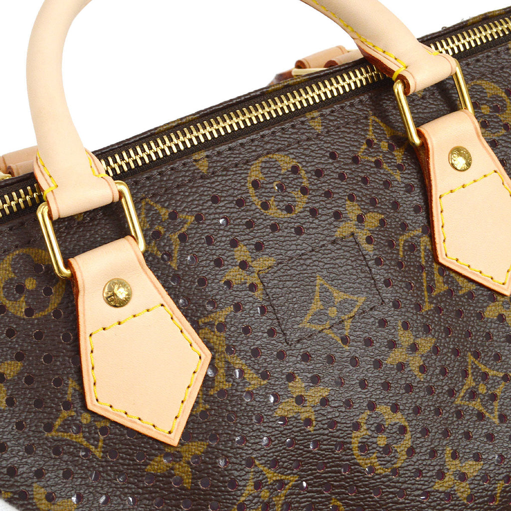 LOUIS VUITTON SPEEDY 30 HANDBAG FUCHSIA MONOGRAM PERFO