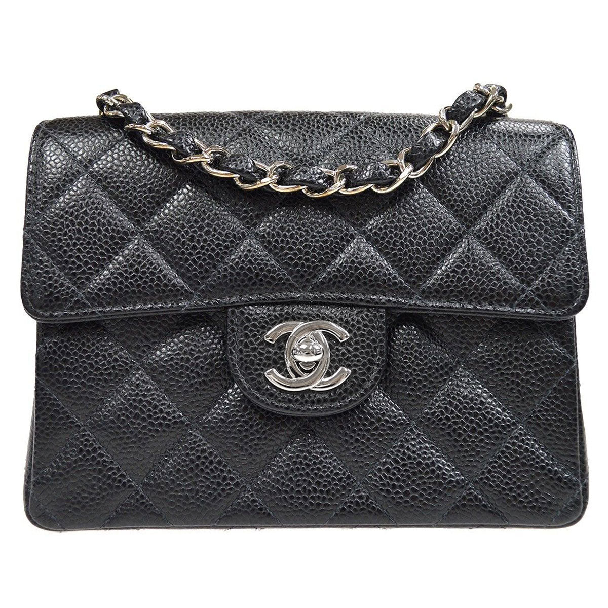 CHANEL 2000-2001 Mini Classic Square Flap SHW 24662