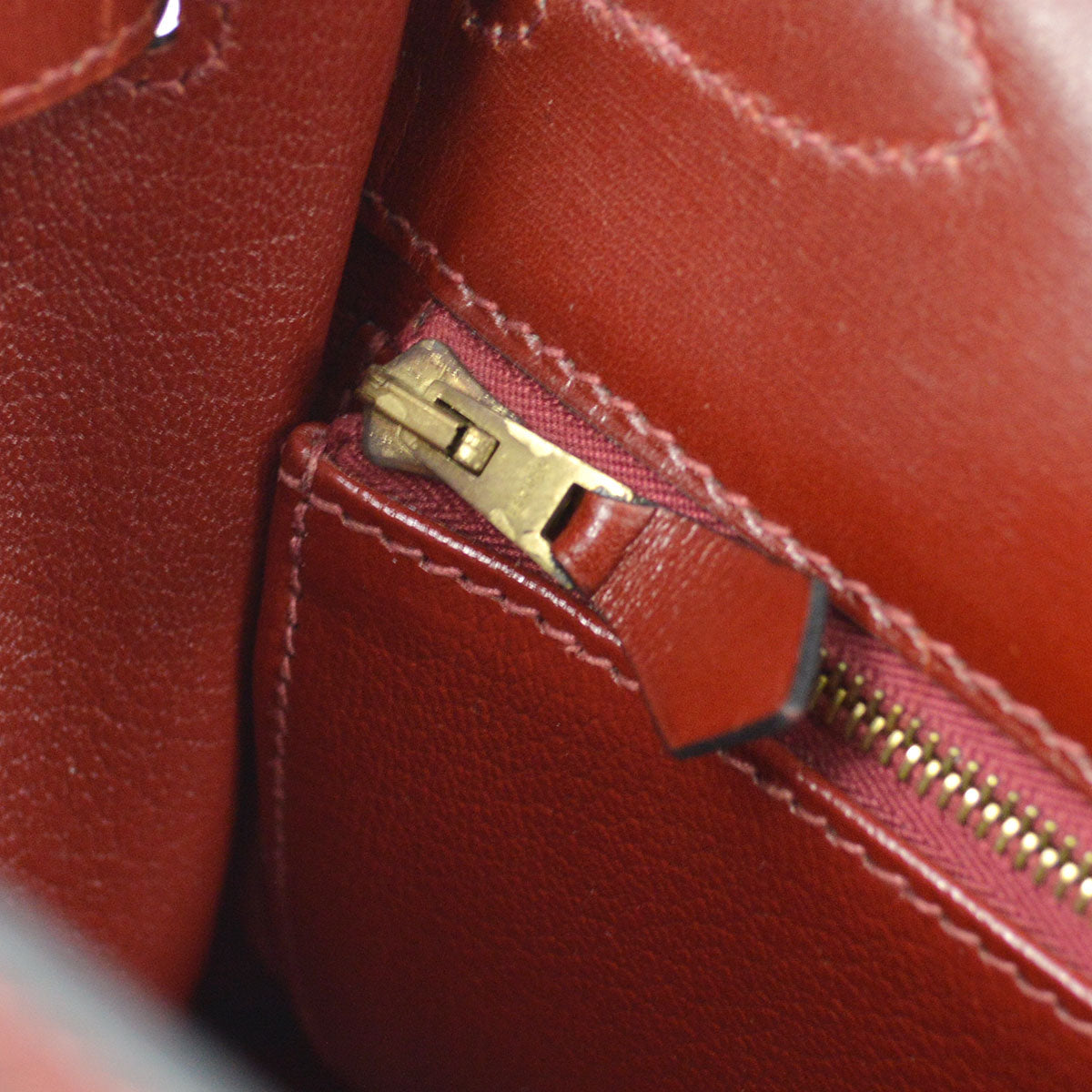 HERMES 2002 KELLY 32 RETOURNE Vibrato Box Calf Rouge H