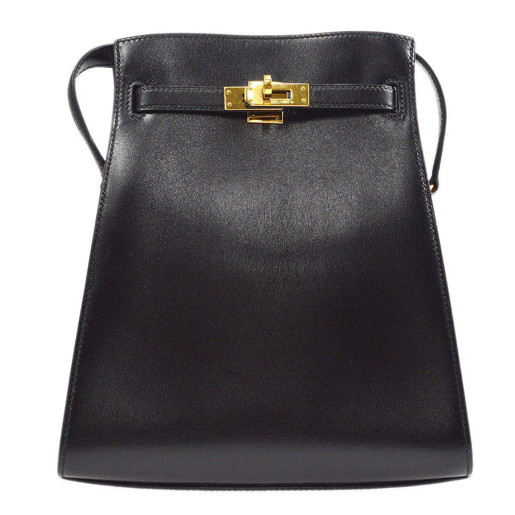 HERMES 1991 KELLY SPORT PM Black Box calf