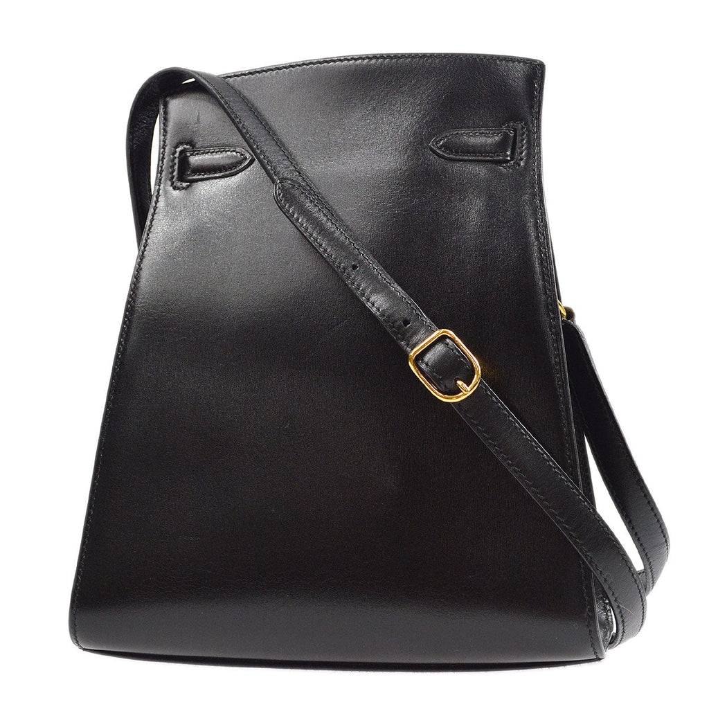 HERMES 1991 KELLY SPORT PM Black Box calf