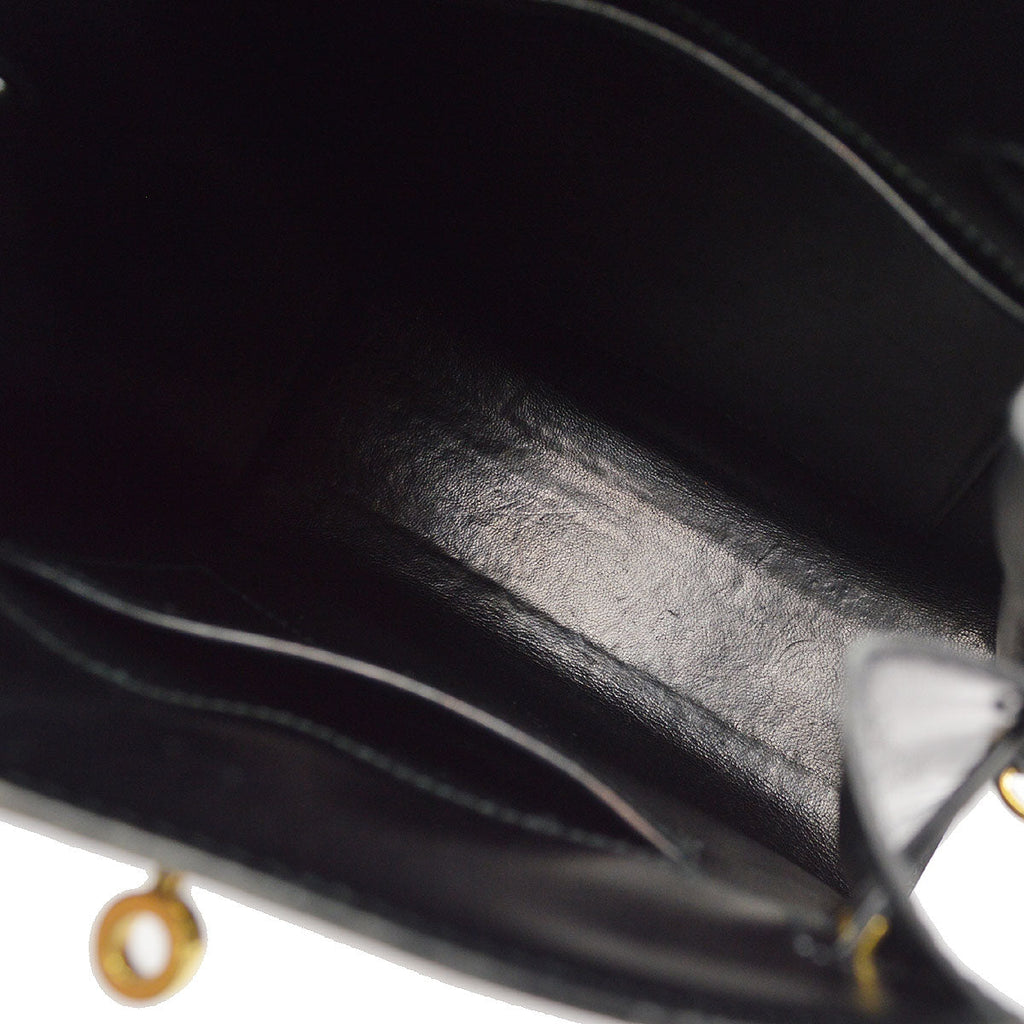 HERMES 1991 KELLY SPORT PM Black Box calf
