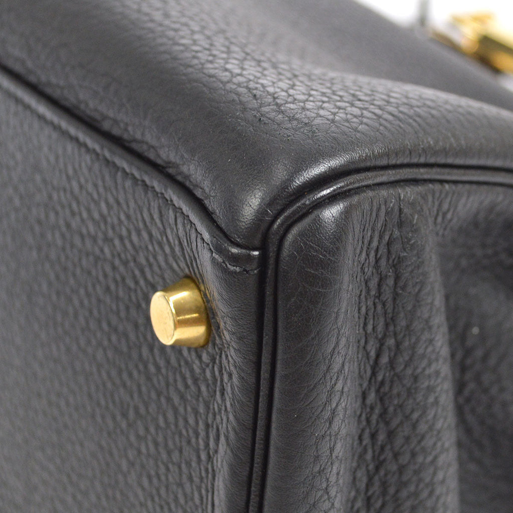 HERMES 2003 KELLY 35 RETOURNE Black Togo