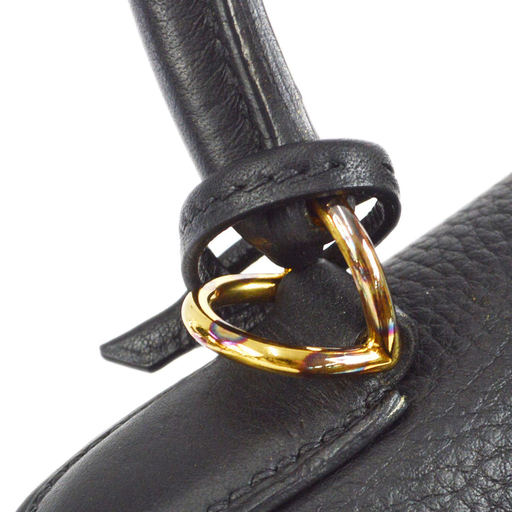 HERMES 2003 KELLY 35 RETOURNE Black Togo