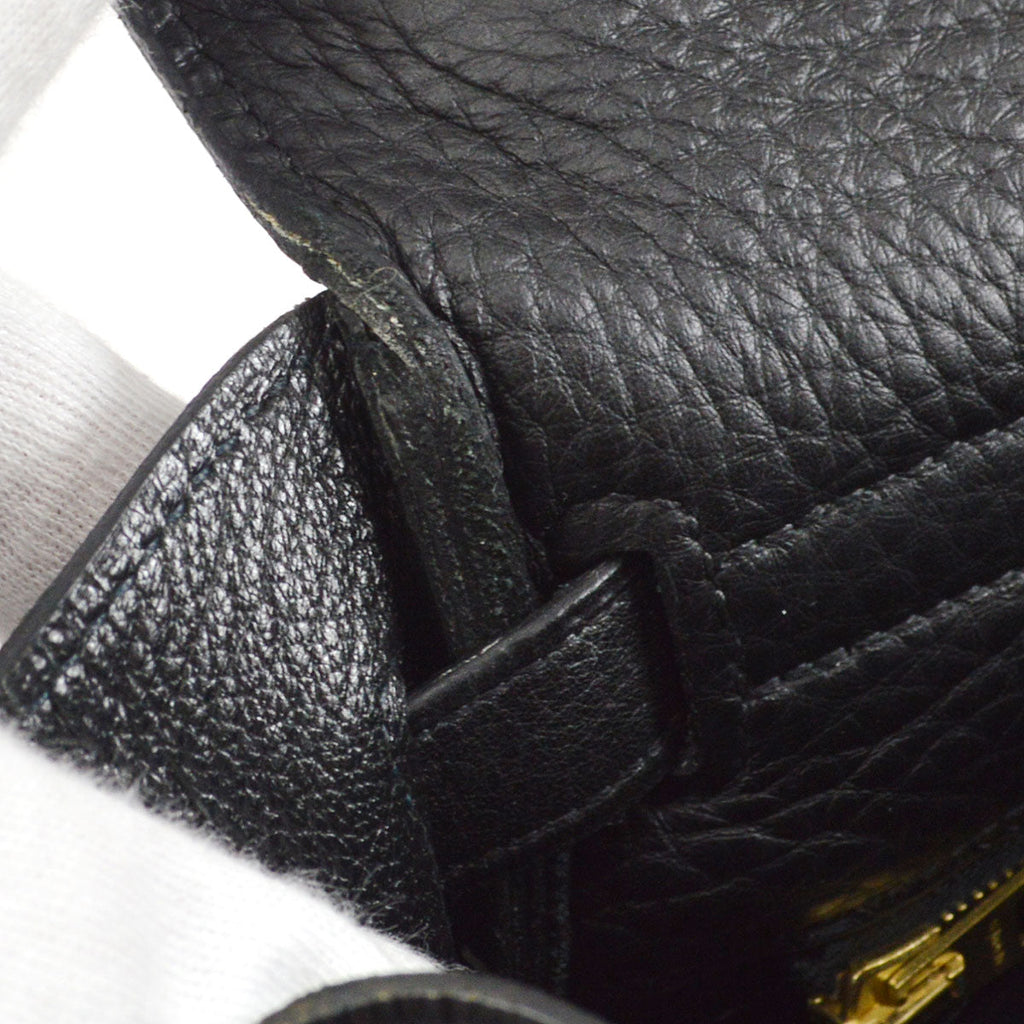 HERMES 2003 KELLY 35 RETOURNE Black Togo