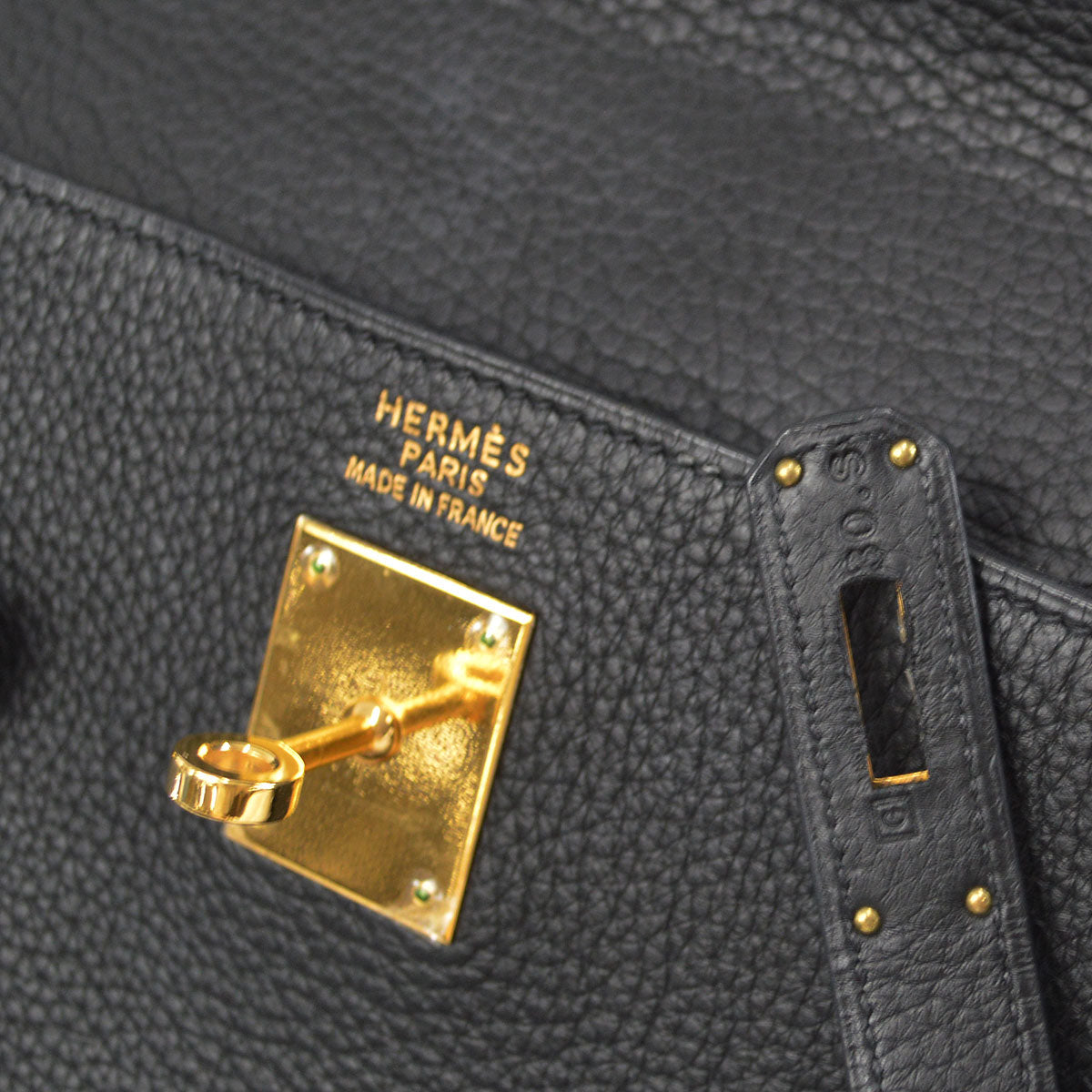 HERMES 2003 KELLY 35 RETOURNE Black Togo