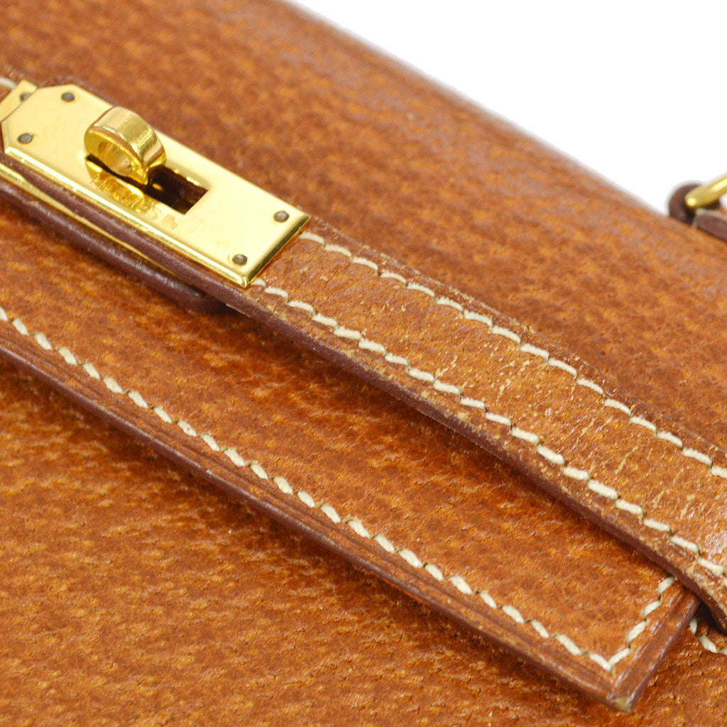HERMES KELLY 15 SELLIER Porc Fauve