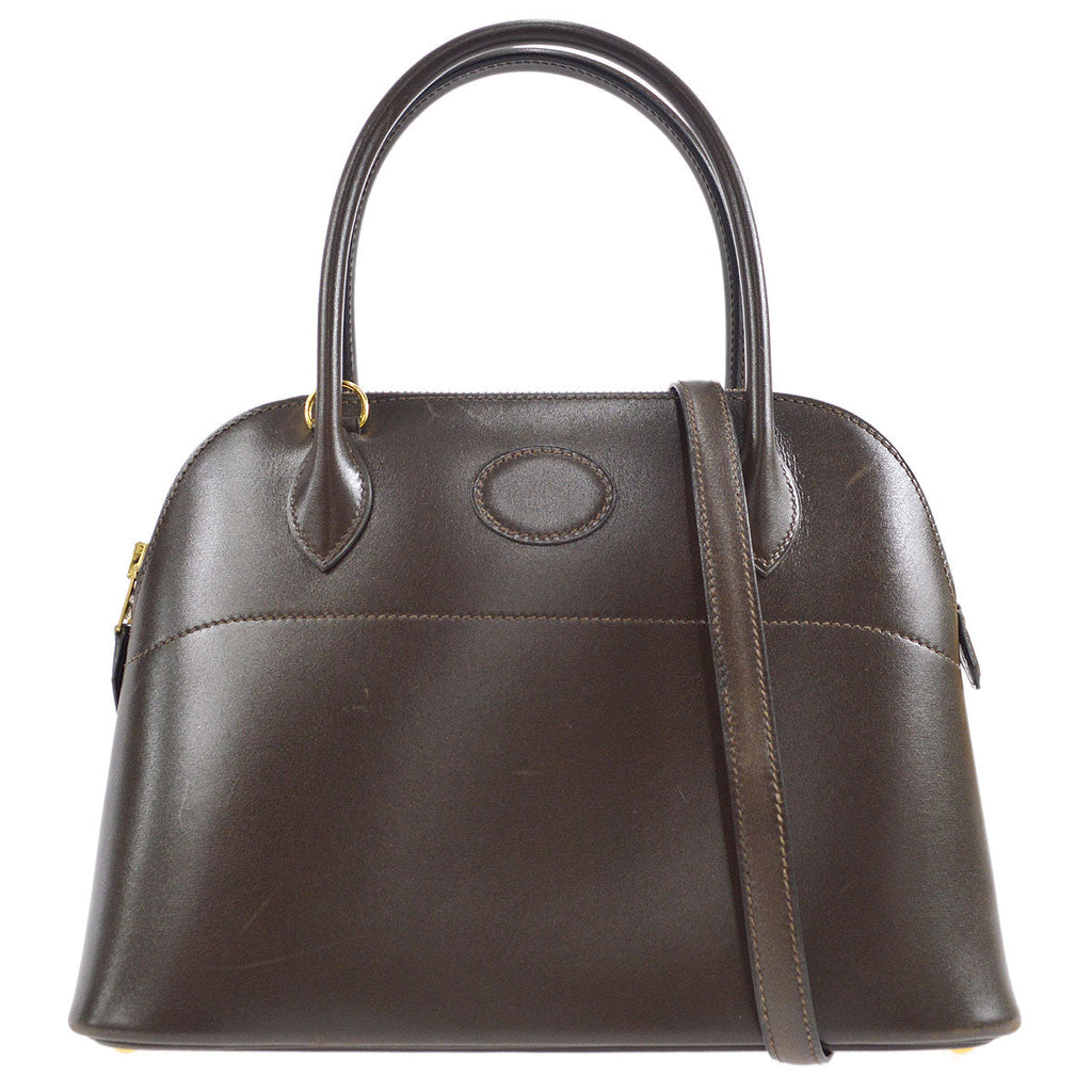 HERMES 1996 Bolide 27 Box Calf Ebene