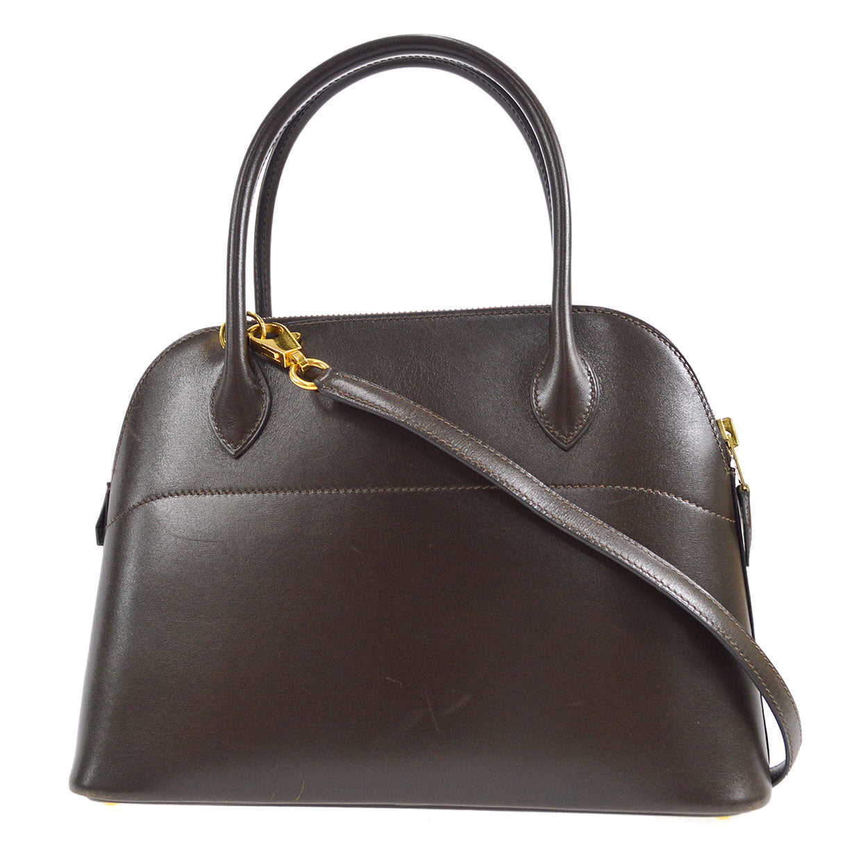 HERMES 1996 Bolide 27 Box Calf Ebene