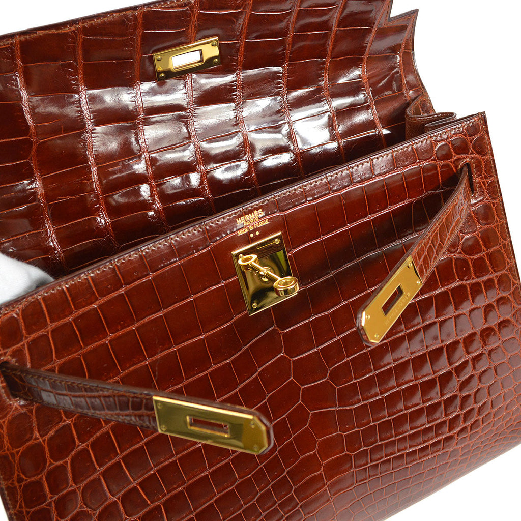 HERMES * 1992 KELLY 32 SELLIER Niloticus Miel