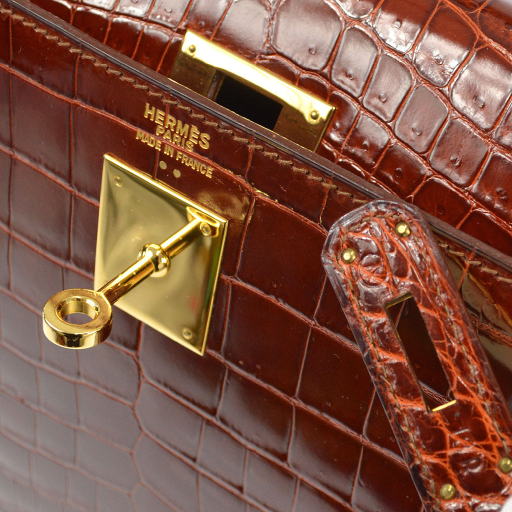 HERMES * 1992 KELLY 32 SELLIER Niloticus Miel