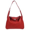 HERMES * 2016 LINDY 30 Rouge Vif Ostrich
