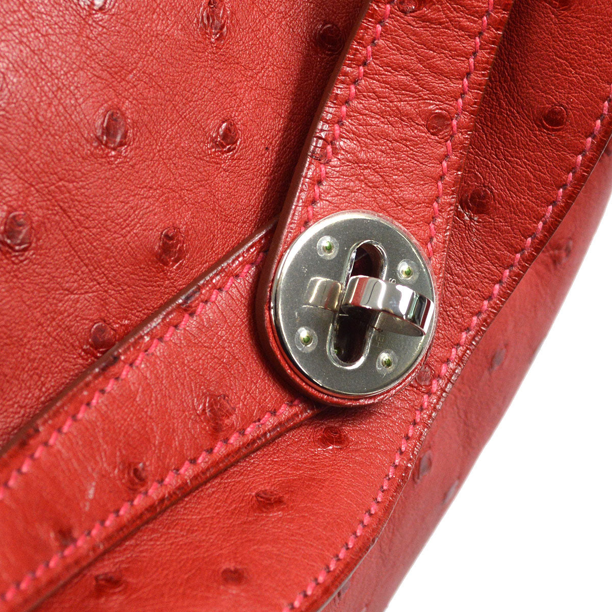 HERMES * 2016 LINDY 30 Rouge Vif Ostrich