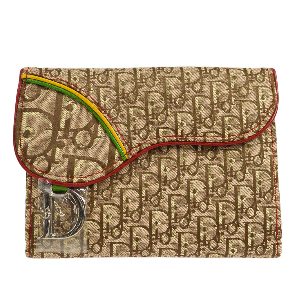Christian Dior 2004 Rasta Bifold Wallet