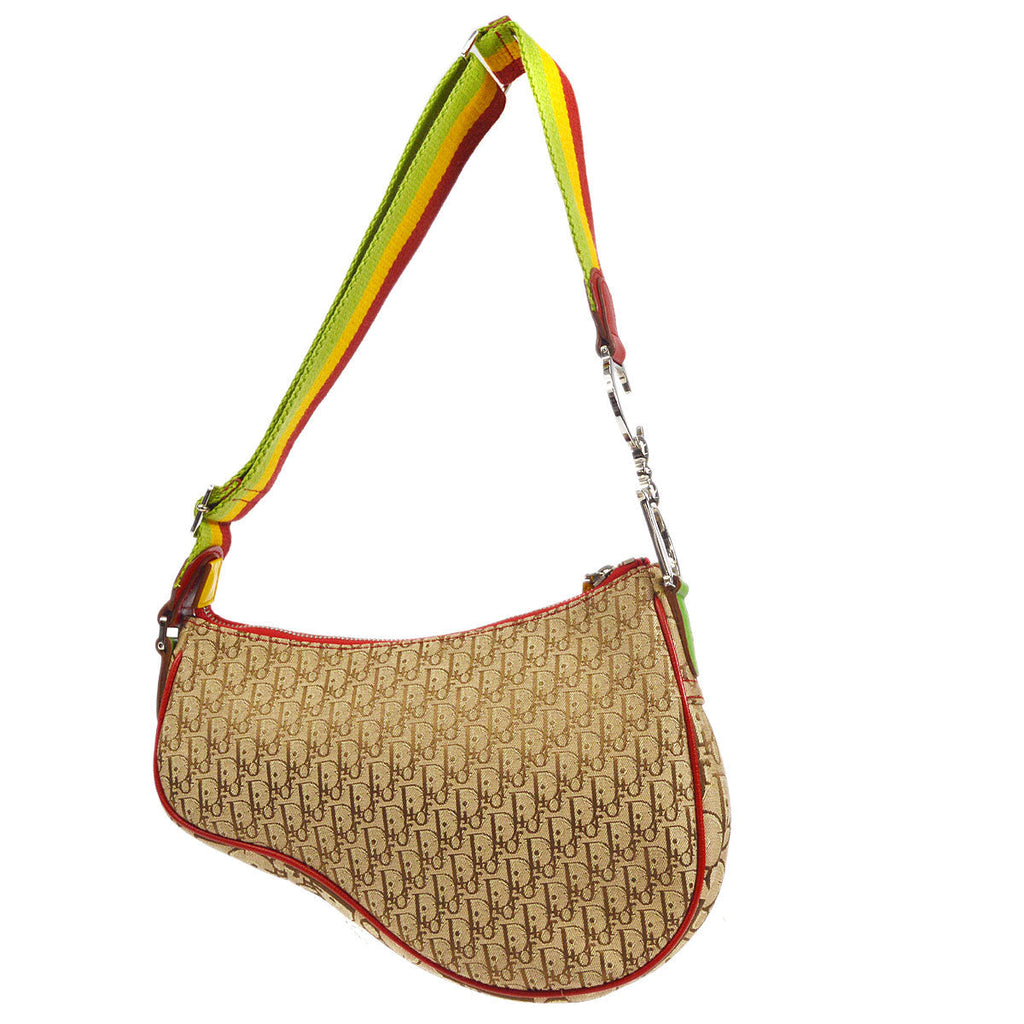 Christian Dior 2004 Trotter Saddle Shoulder Bag Rasta