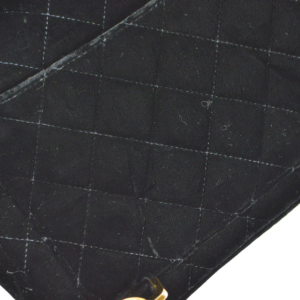 CHANEL 1994-1996 Classic Flap Backpack Black Velvet