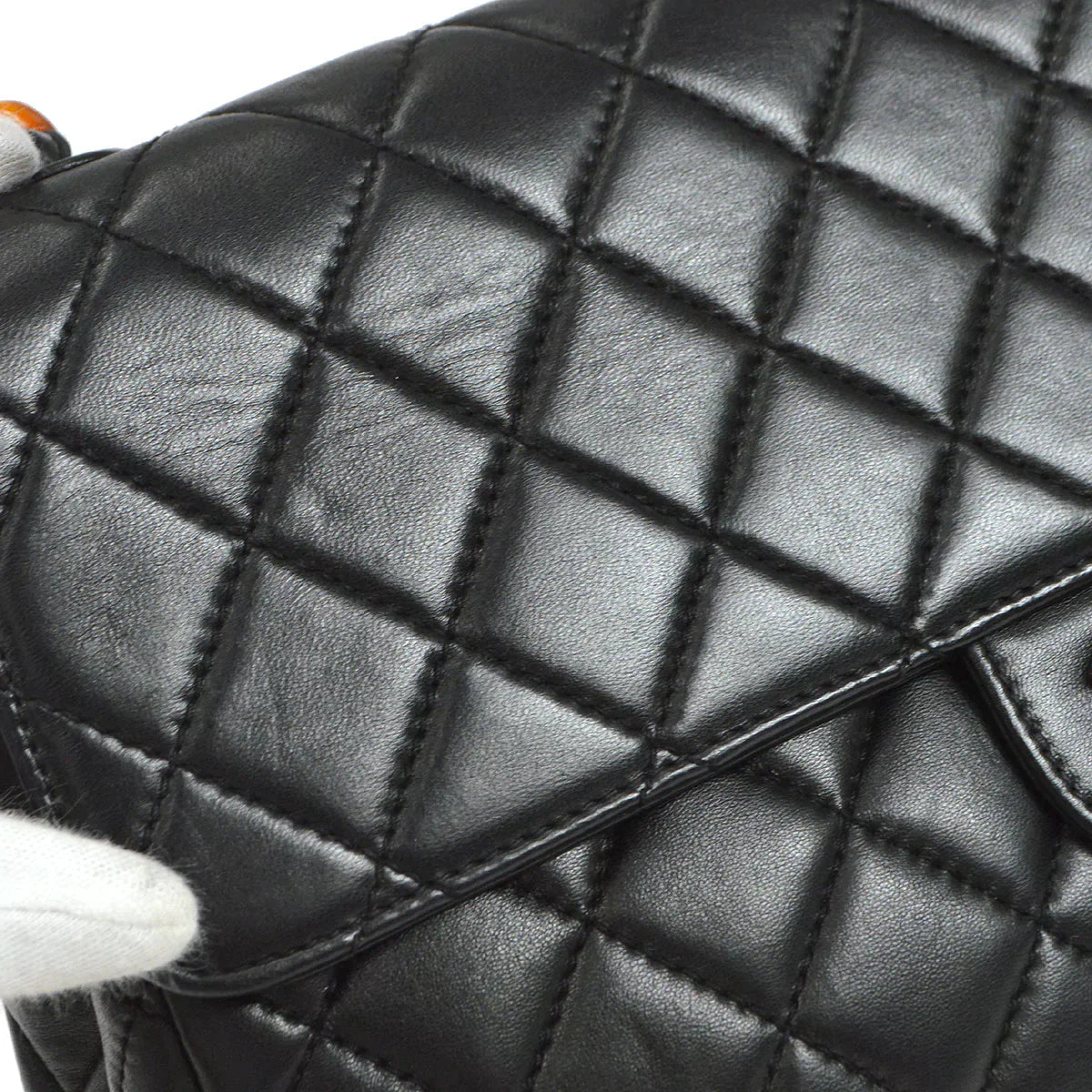 CHANEL 1996-1997 Classic Flap Jumbo Black Lambskin 46427