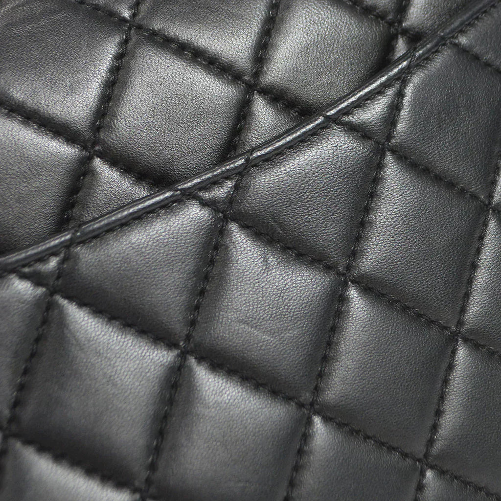 CHANEL 1996-1997 Classic Flap Jumbo Black Lambskin 46427