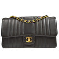 CHANEL★ 1991-1994 Vertical Classic Single Flap Medium 46484