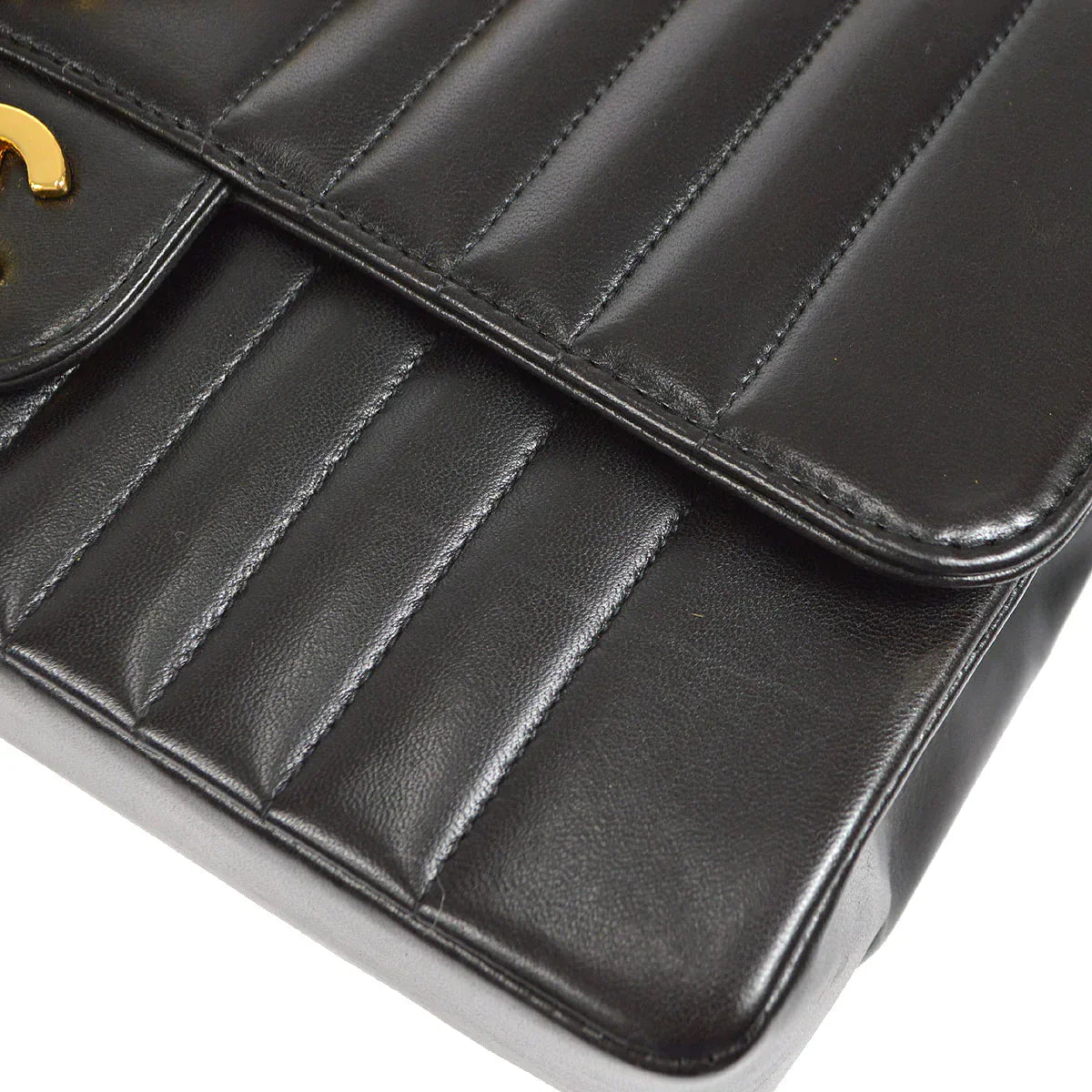 CHANEL★ 1991-1994 Vertical Classic Single Flap Medium 46484