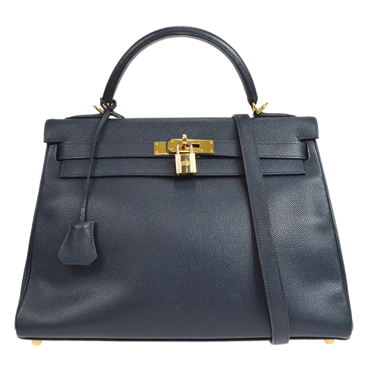 HERMES 2001 KELLY 32 RETOURNE Courchevel Blue Indigo