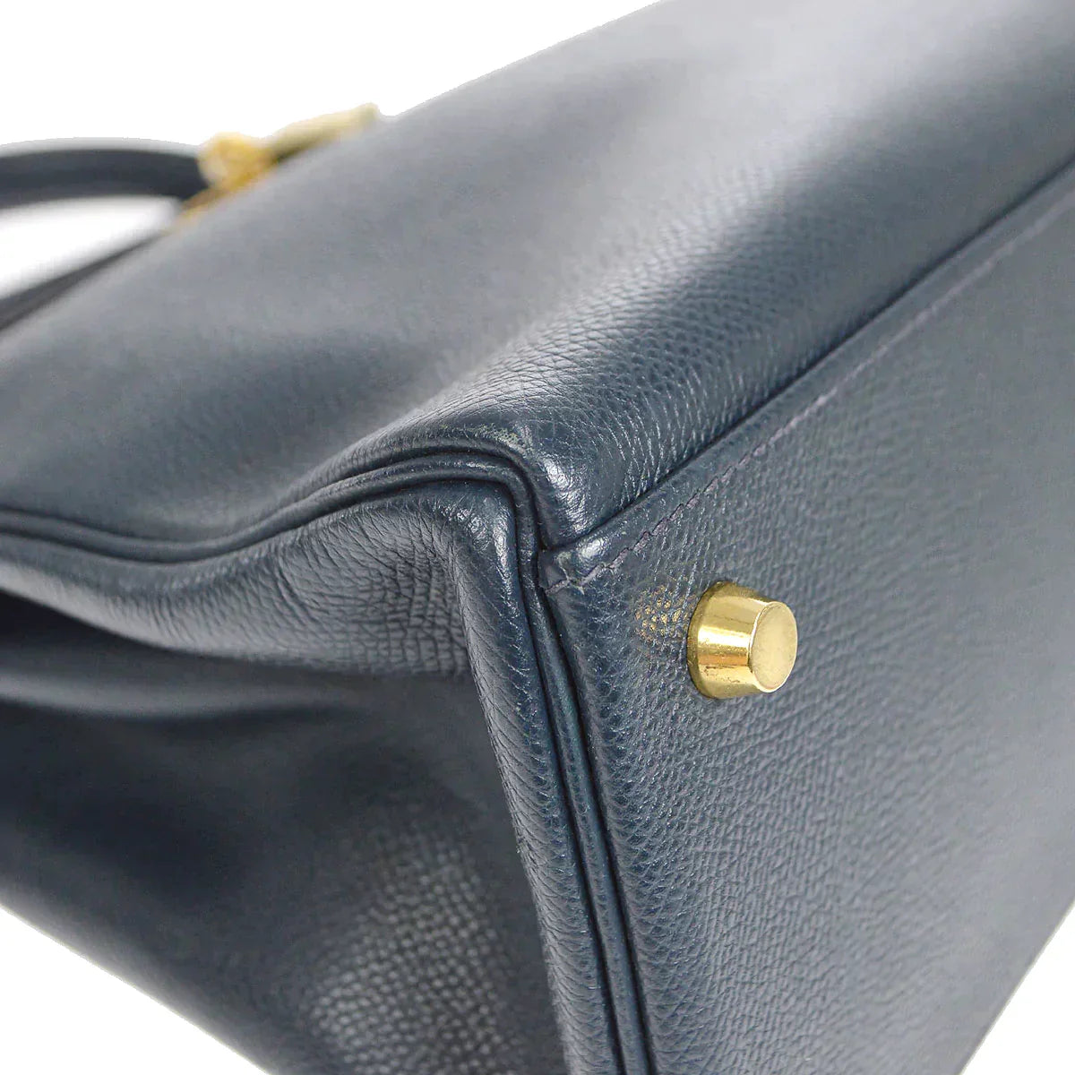 HERMES 2001 KELLY 32 RETOURNE Courchevel Blue Indigo