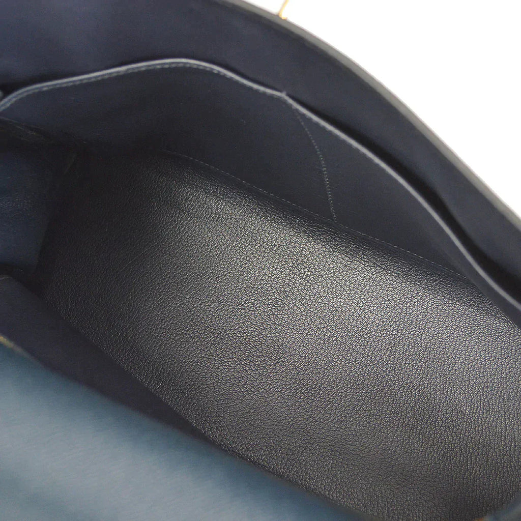 HERMES 2001 KELLY 32 RETOURNE Courchevel Blue Indigo