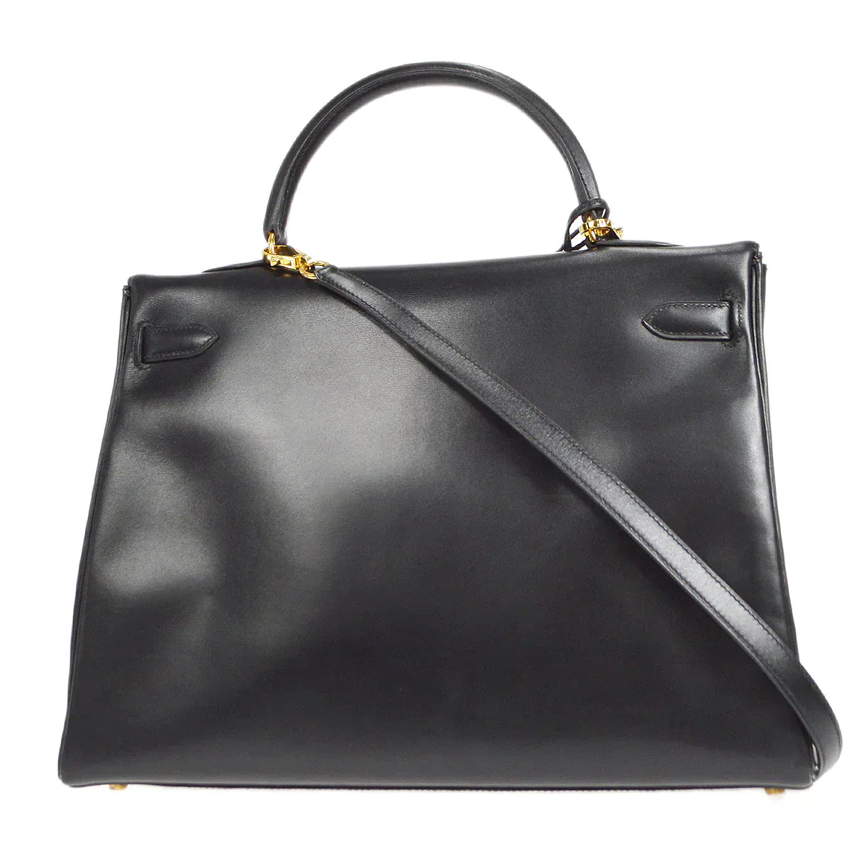 HERMES 1998 KELLY 35 RETOURNE Black Box Calf