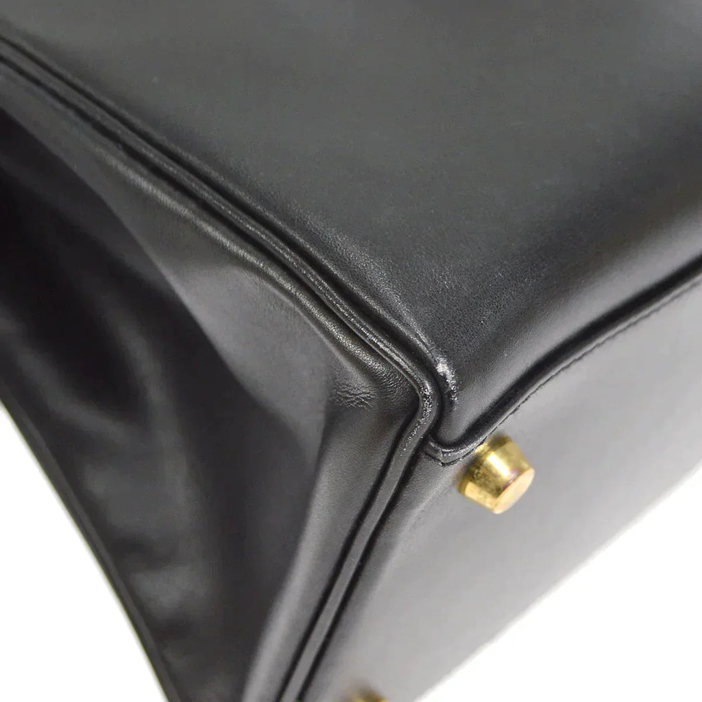 HERMES 1998 KELLY 35 RETOURNE Black Box Calf