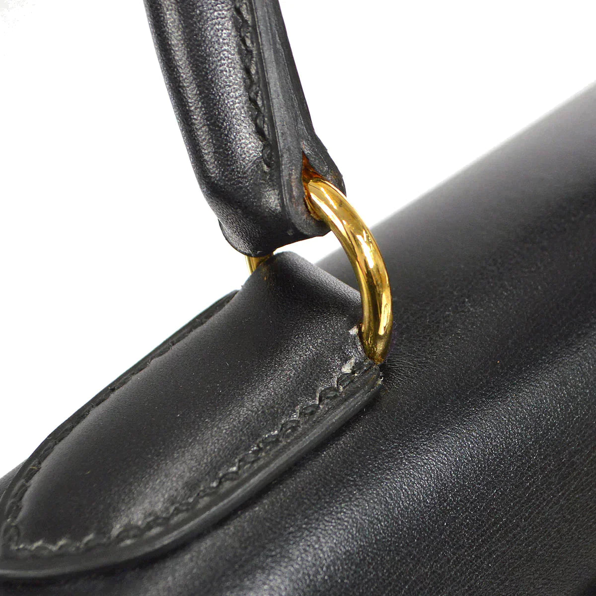 HERMES 1998 KELLY 35 RETOURNE Black Box Calf